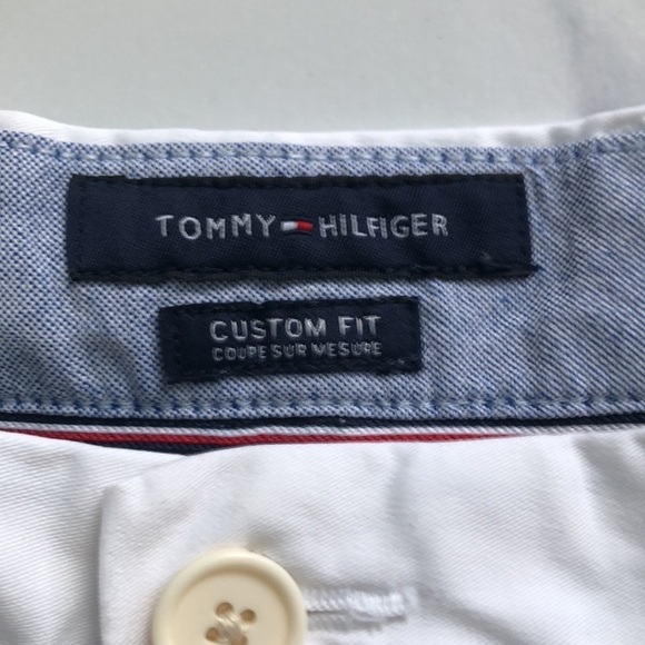Tommy Hilfiger Custom Fit White Cotton Twill Pants Size 36 - Picture 4 of 12
